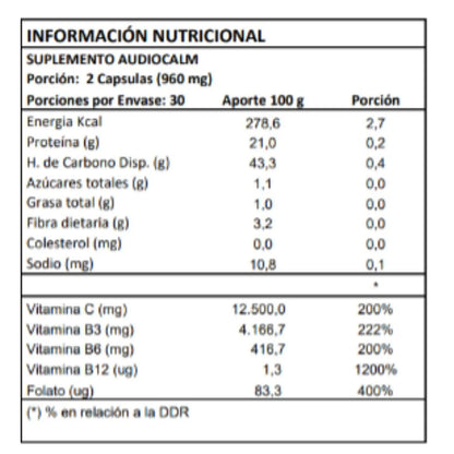 AudioCalm Suplemento para el Tinnitus